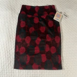 LuLaRoe Women’s Cassie Pencil Skirt/Size:XS/Color: Burgundy Polkadot Design(NWT)